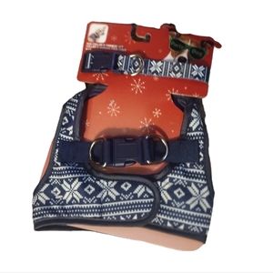 New dog harness and collar set